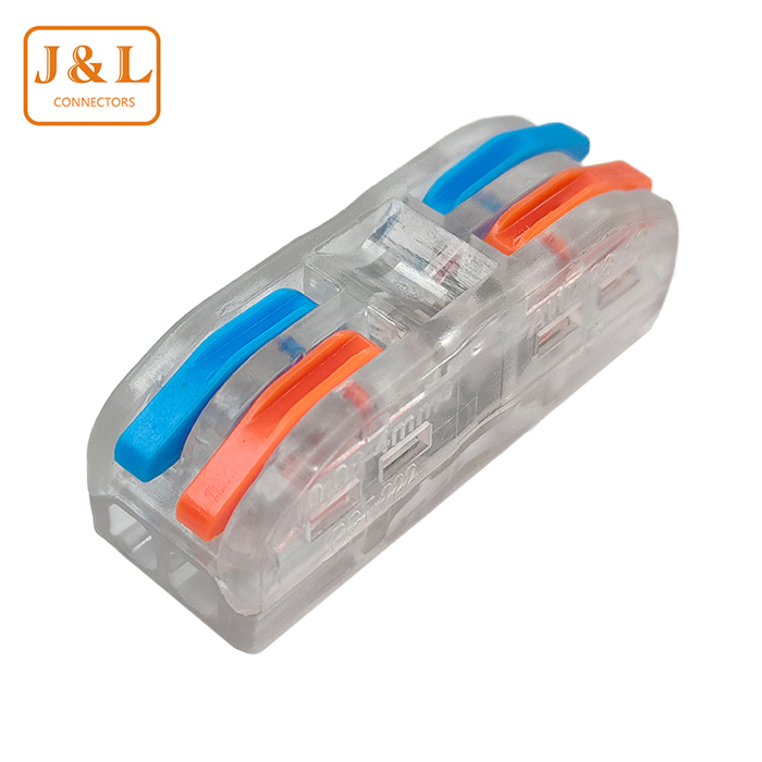 PCT-222/223快速接線端子SPL-2電線對接連接器分線器兩進兩出 透明